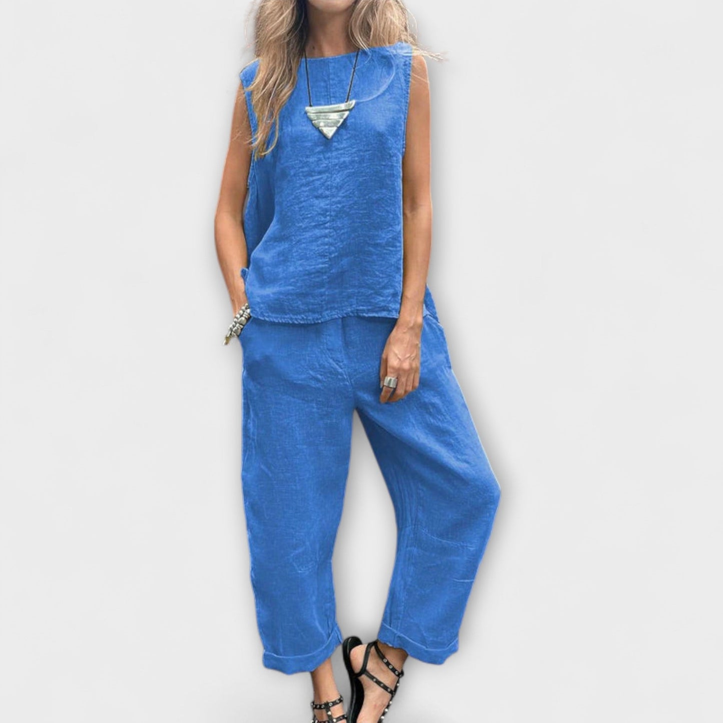 Jennifer - Casual Cotton-Linen Set