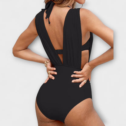 Miravo - Shaping Swimsuit with Deep V-Neck and Adjustable Straps