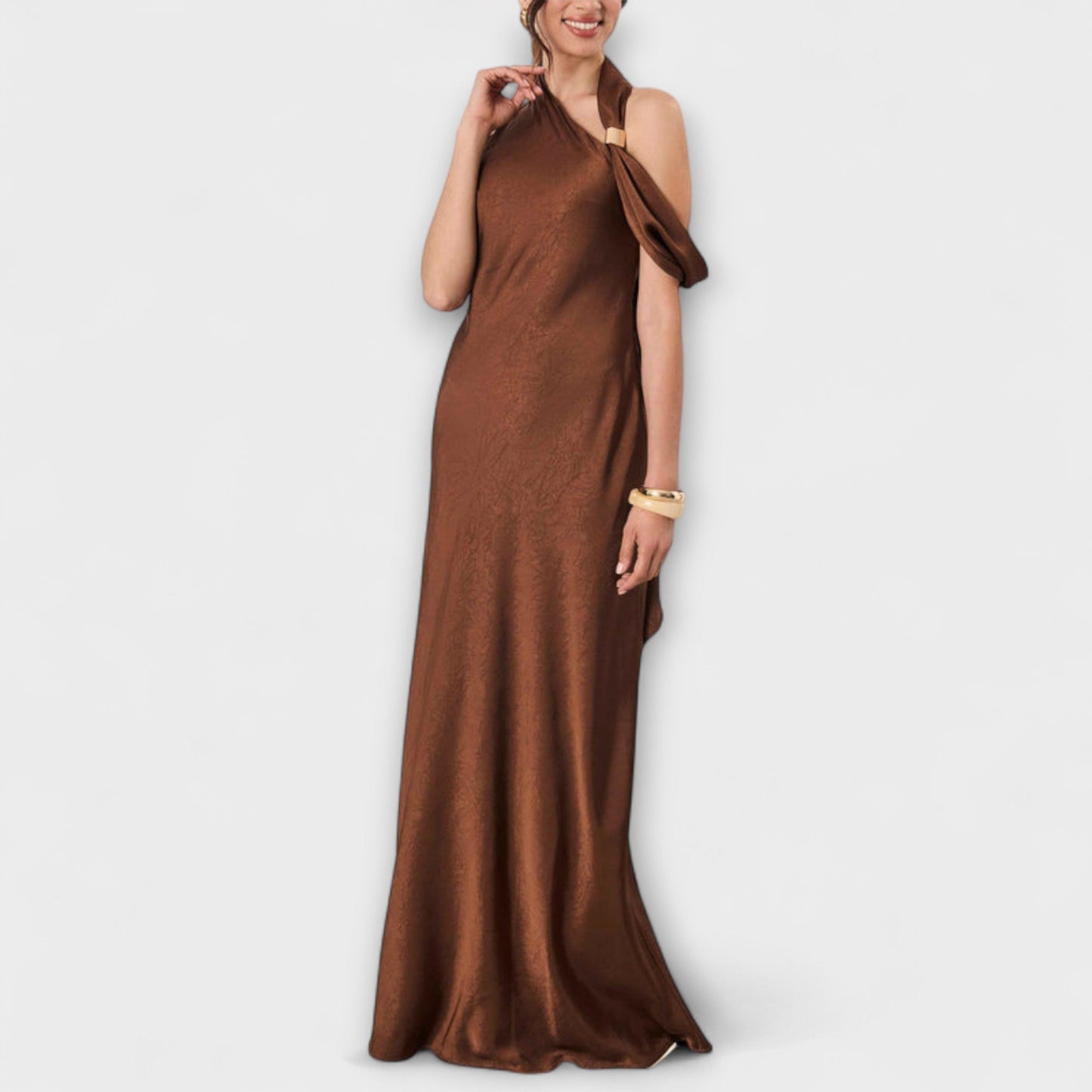 Azura - Stylish Satin Maxi Dress