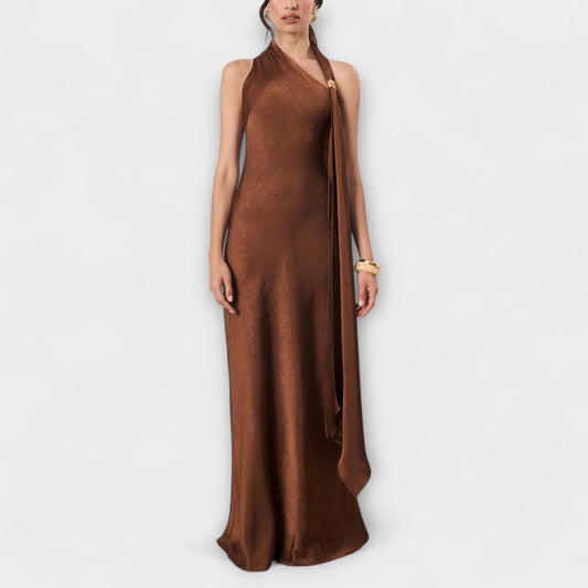 Azura - Stylish Satin Maxi Dress