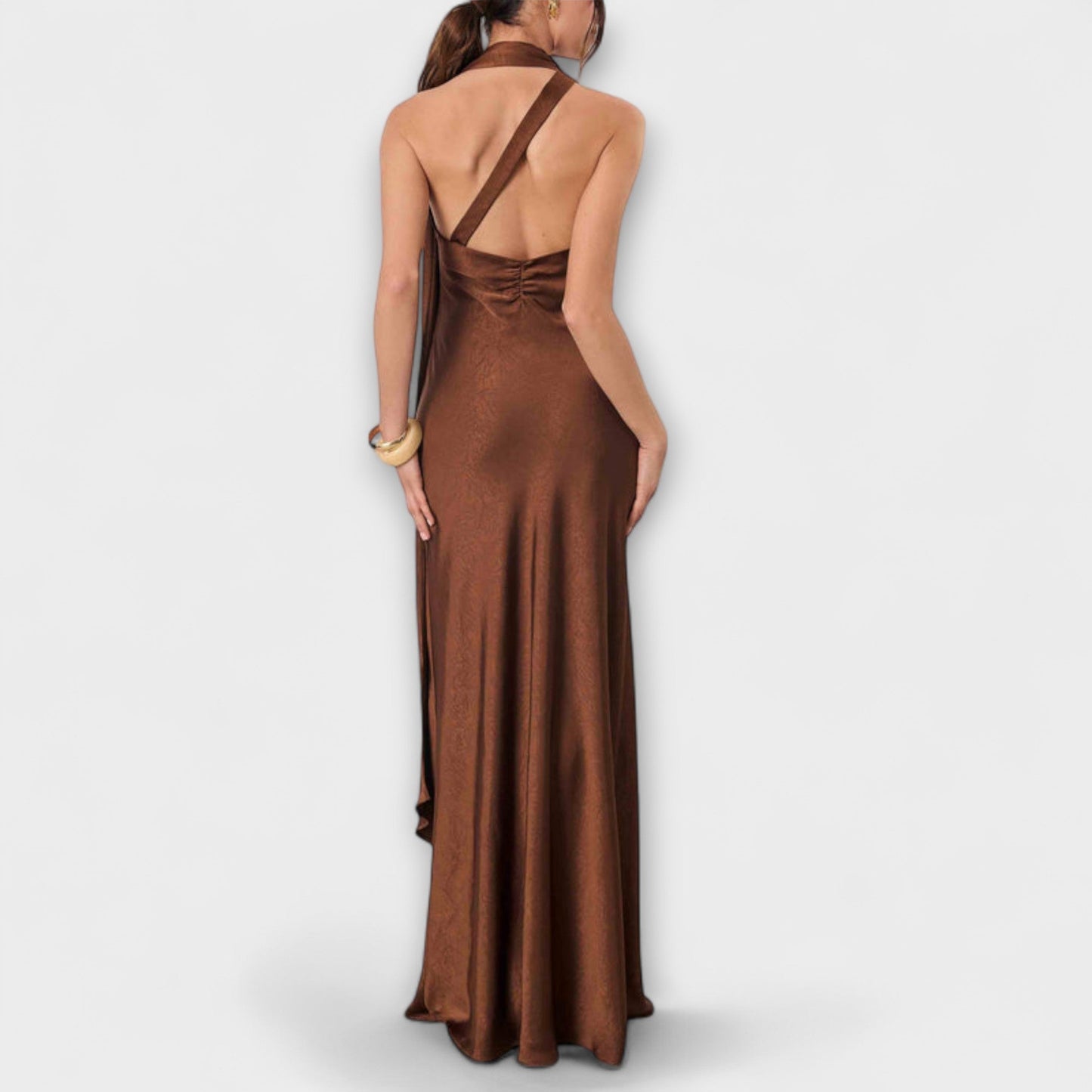 Azura - Stylish Satin Maxi Dress