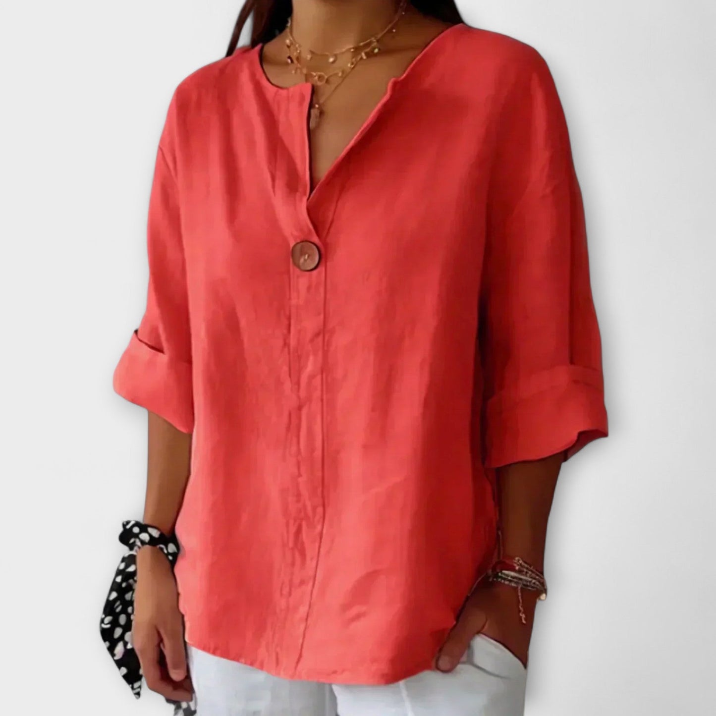 Nicolette - Chic V-Neck Blouse