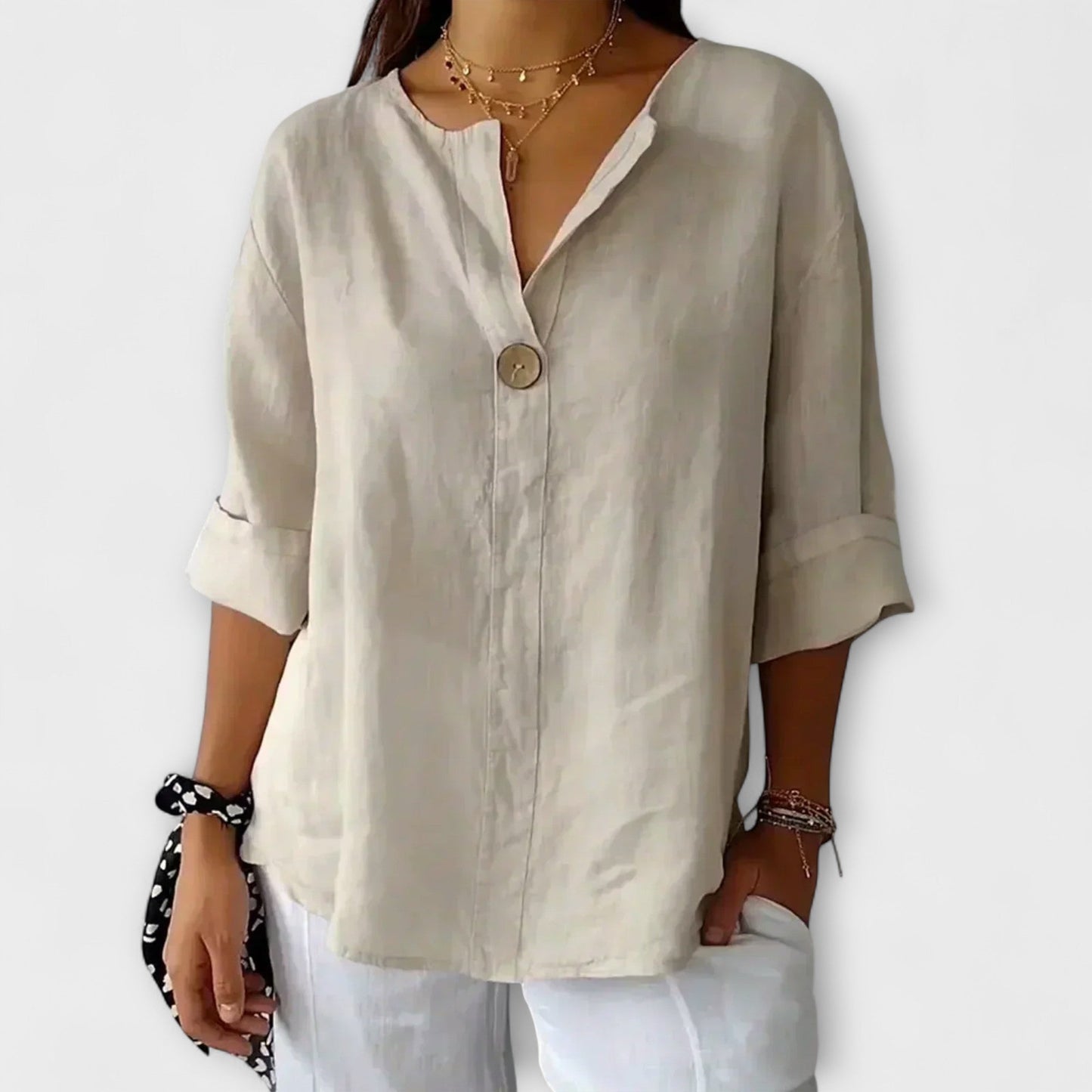 Nicolette - Chic V-Neck Blouse