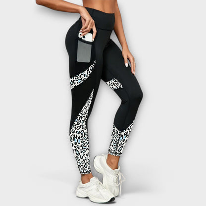 High-Waisted Leopard Print Workout Pants