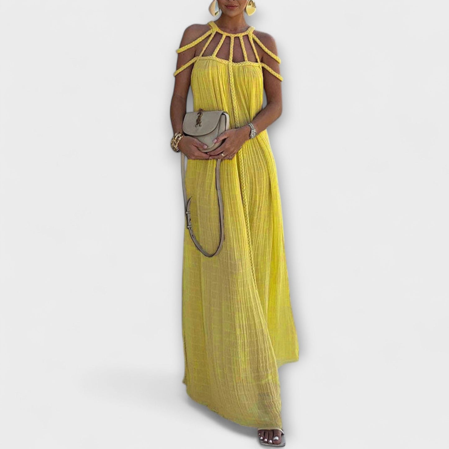 Briar - Stylish Maxi Dress with Draped Braids
