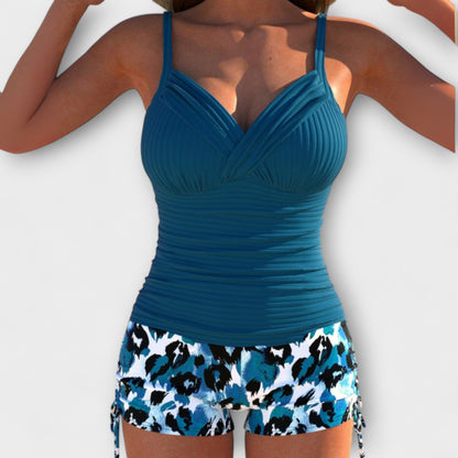 Elizabeth - Stylish Leopard Print Tankini Set
