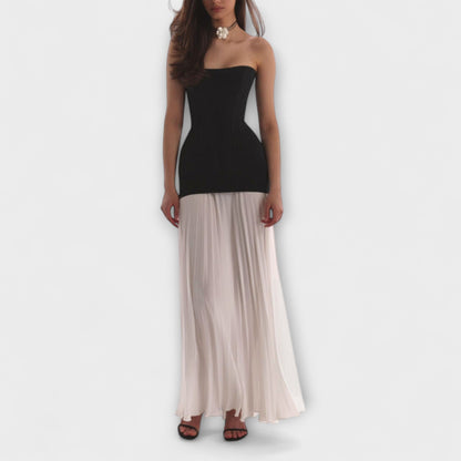 Isolde - Chic Classic Pleated Skirt Two-Piece Set