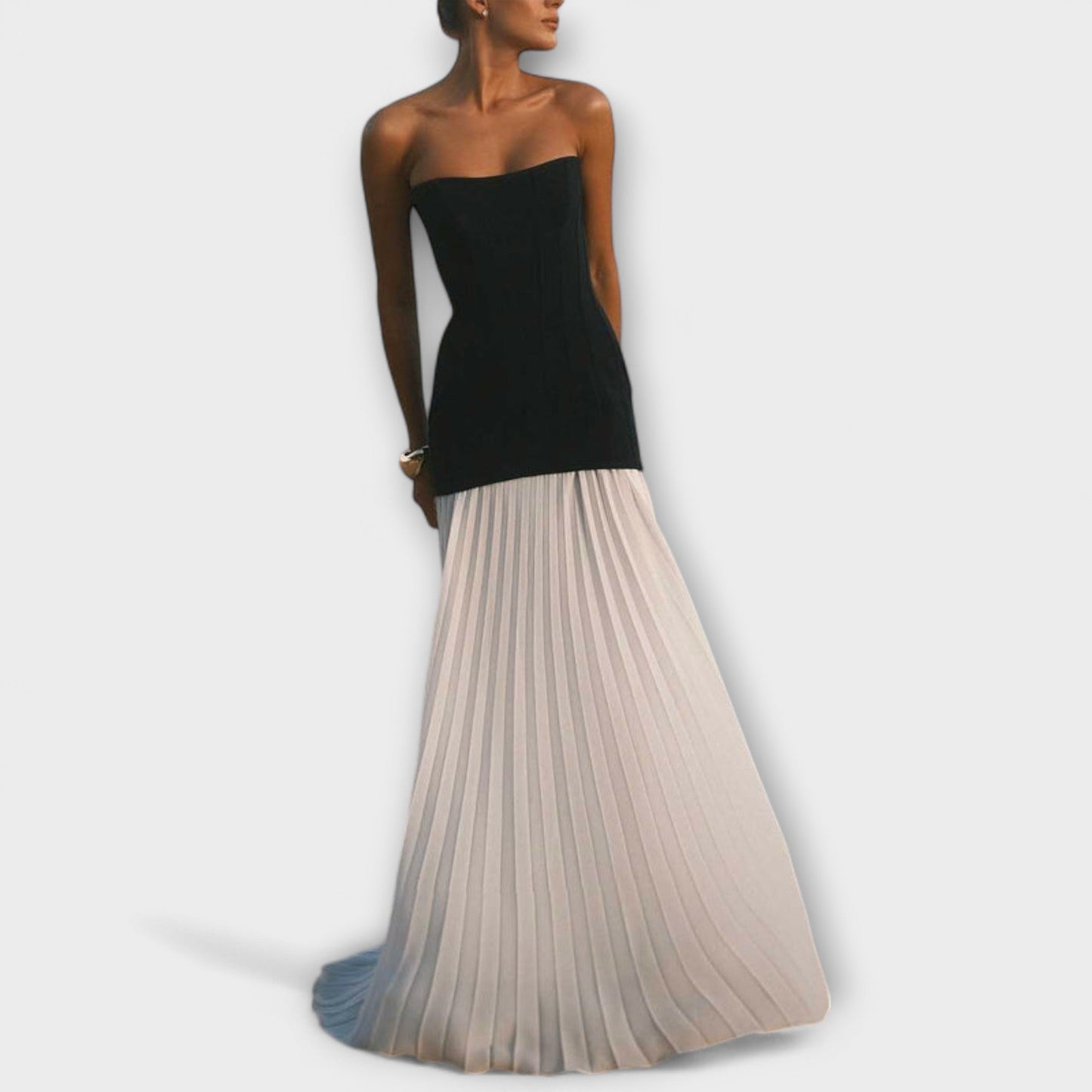 Isolde - Chic Classic Pleated Skirt Two-Piece Set