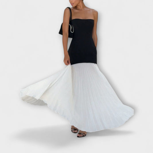 Isolde - Chic Classic Pleated Skirt Two-Piece Set