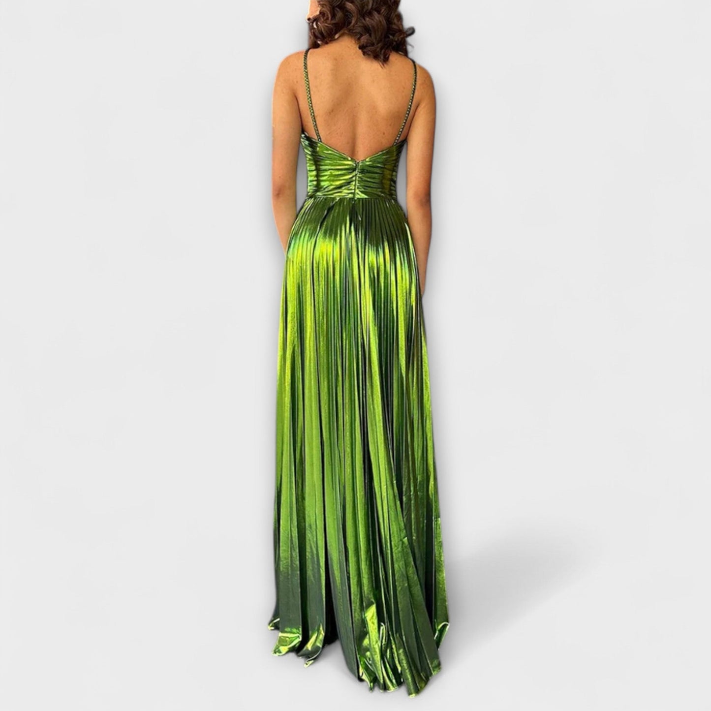 Metallic Fabric Maxi Dress