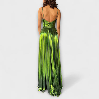 Metallic Fabric Maxi Dress