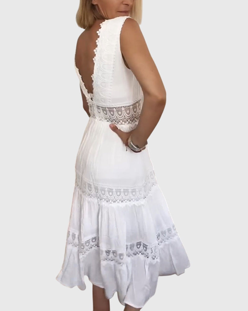 Lace Dresses with V-Neckline (Almost Sold Out)