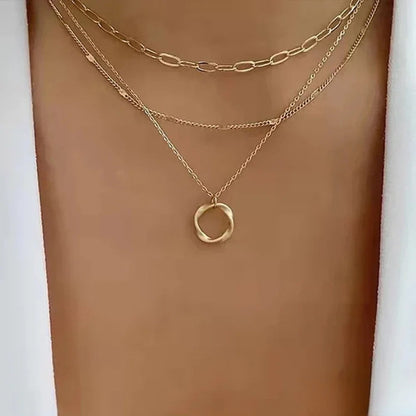 Vintage Gold Layered Necklace