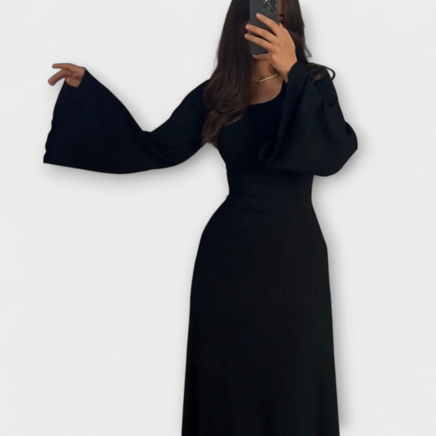 Jocelyn - Chic Knit Dress with Waist Detail