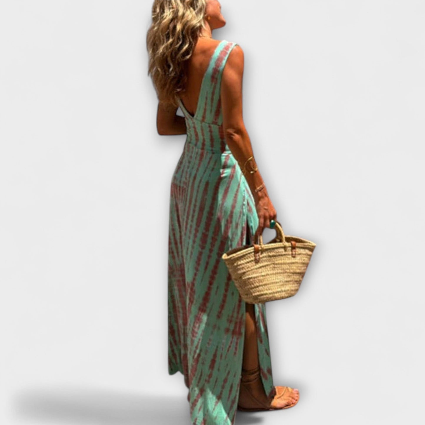 Ella - Eleanor Tie-Dye Cutout Stretch Dress