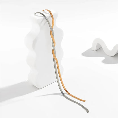 Stylish Long Necklace with Adjustable Snake Design