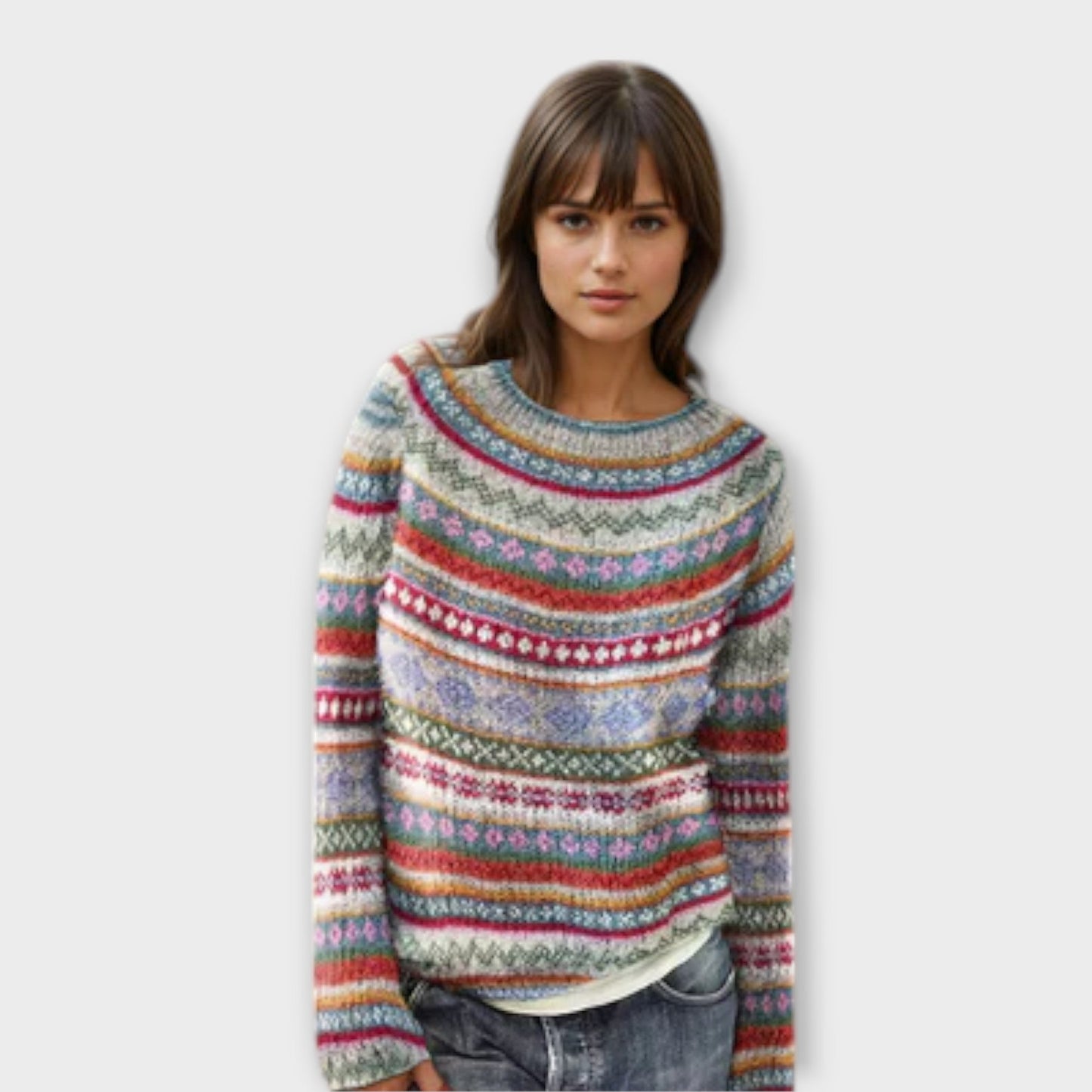 Manonin - Casual and Cozy Striped Sweater