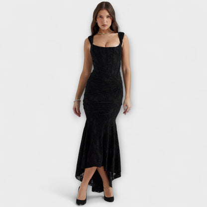 Renske - Elegant Long Dress with Refined Corset