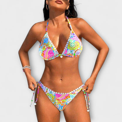 Valerie - Playful Lace Bikini with Collar