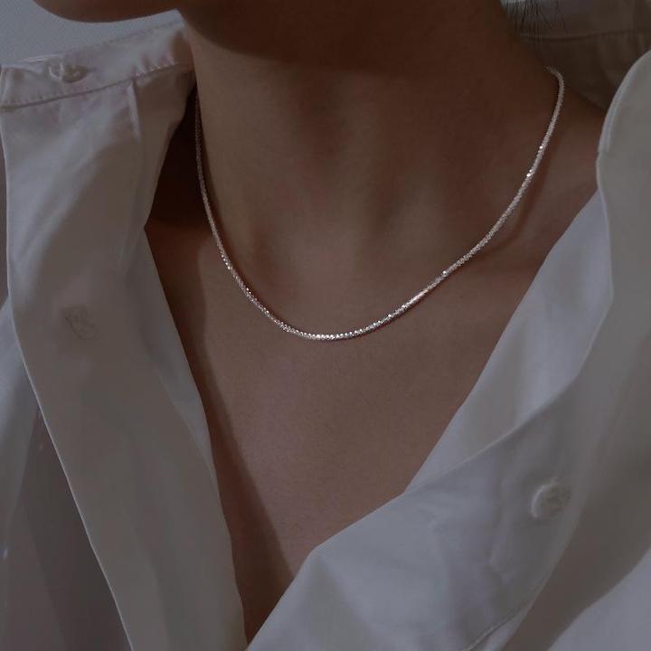 Silver Starry Light Necklace Set
