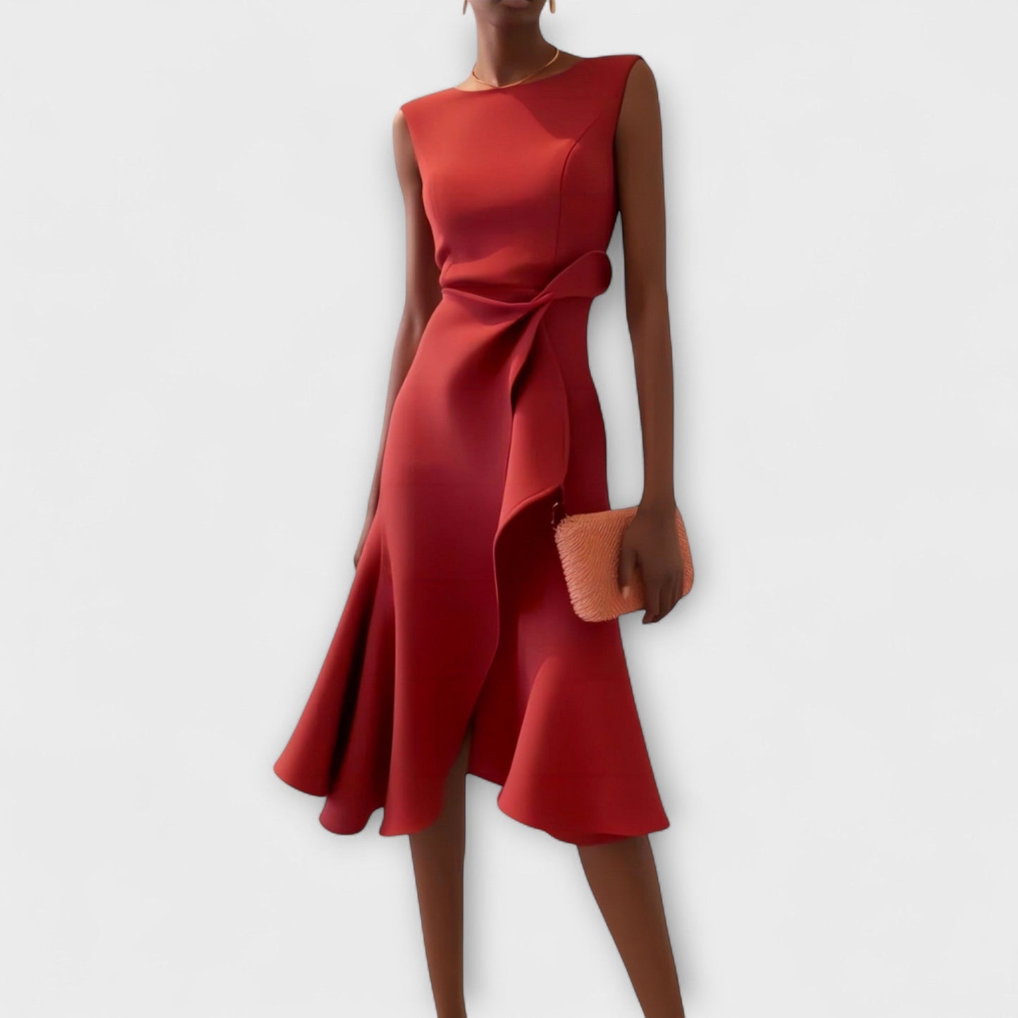 Juliette – Asymmetrical Draped Midi Dress