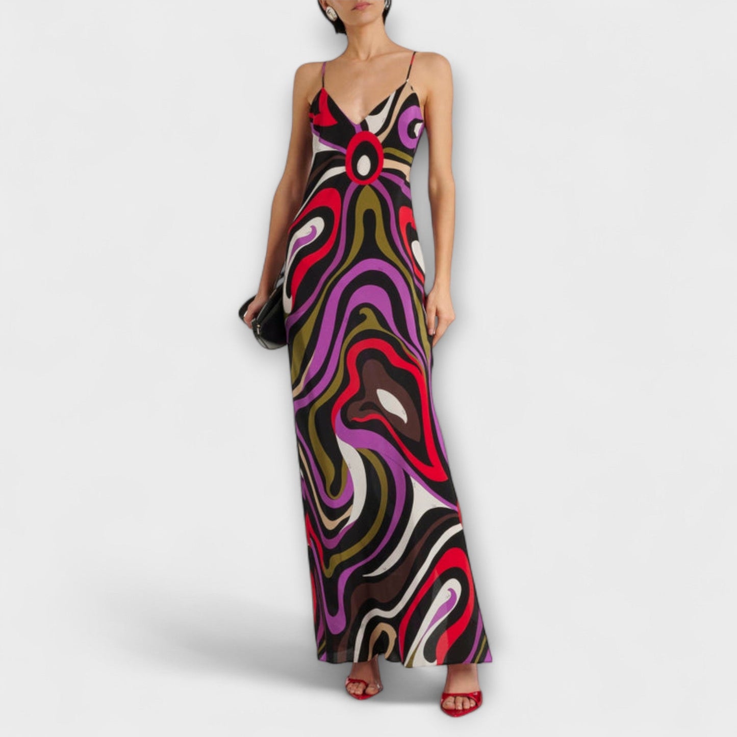 Daphne - Marble Print Maxi Dress
