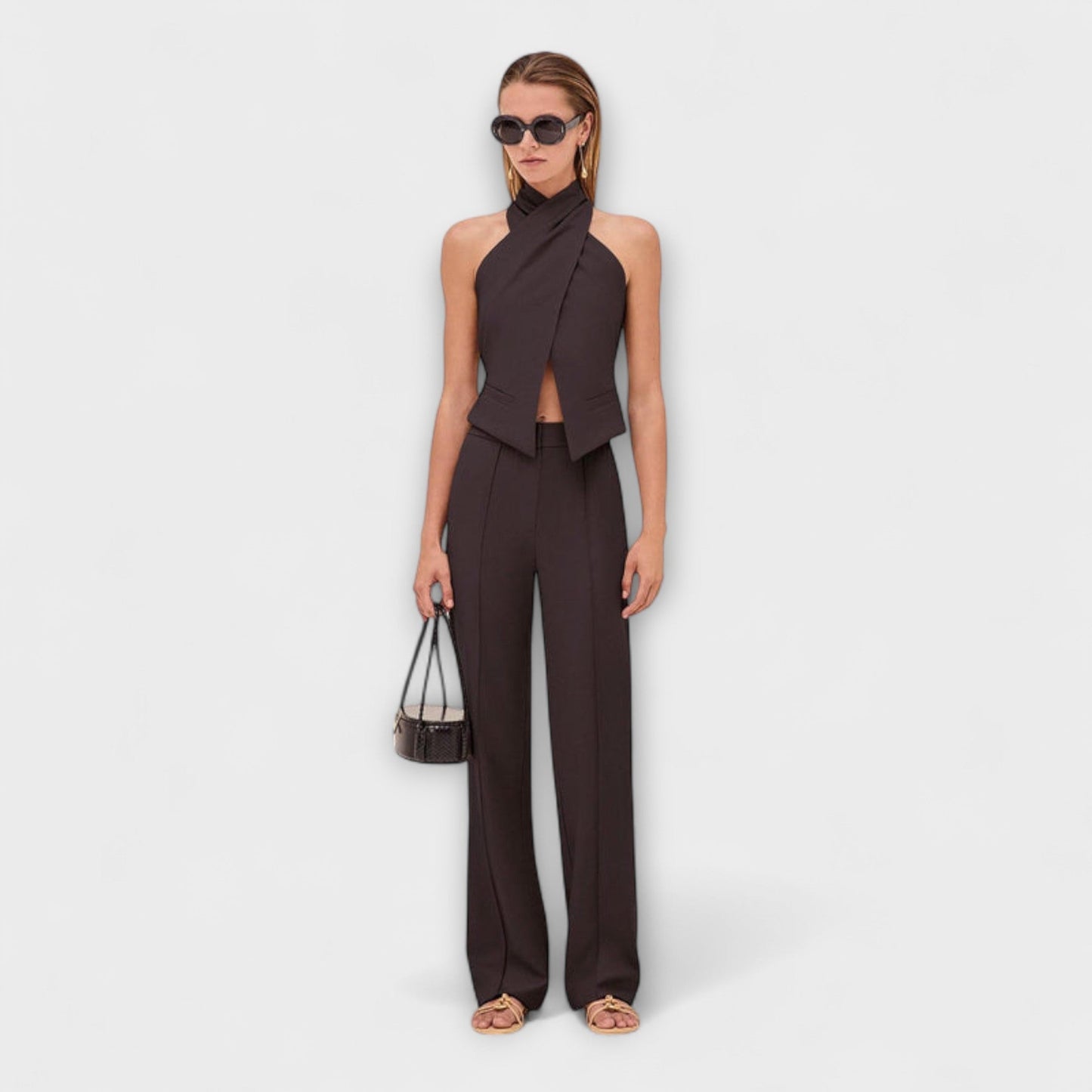 June - Crisscross Halter Neck Tank