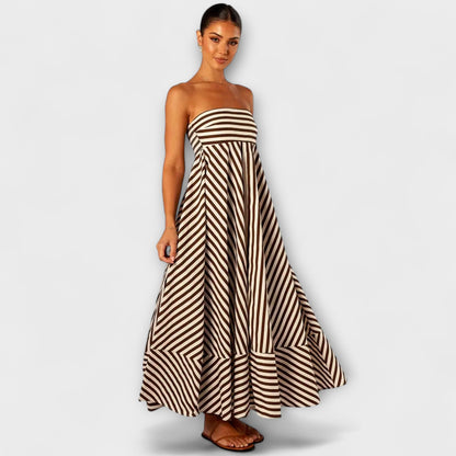 Nighttime Charm Ruffle Maxi Dress