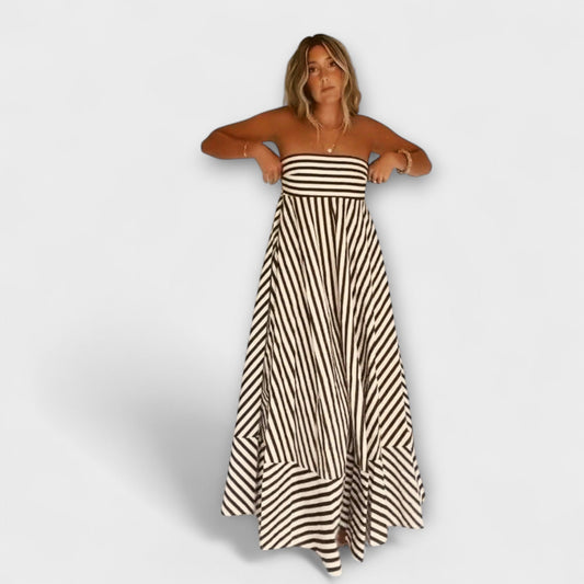 Nighttime Charm Ruffle Maxi Dress