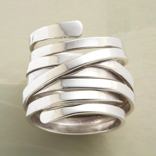 Antique Thick Silver Layer Ring