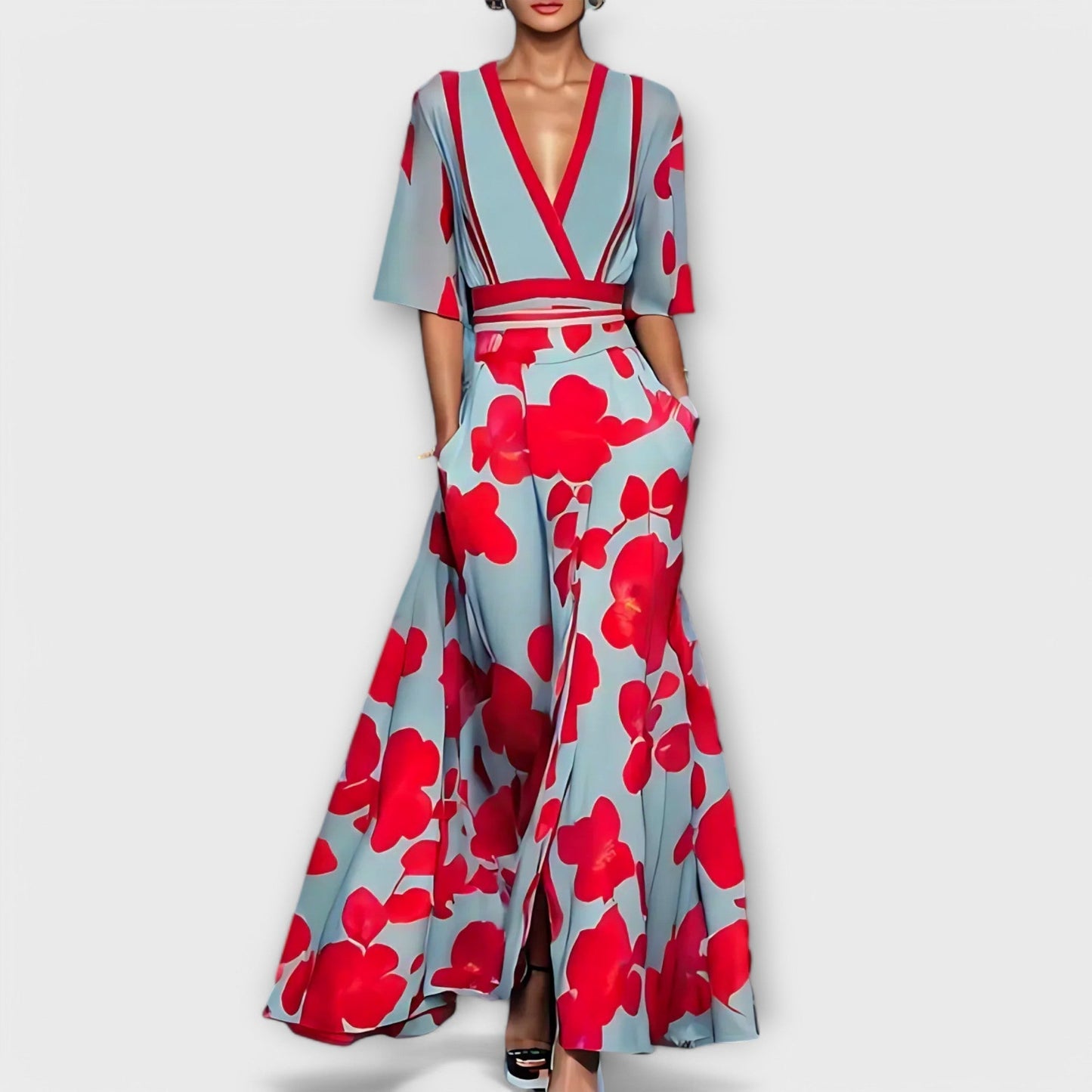 Elegant Floral Print Dress