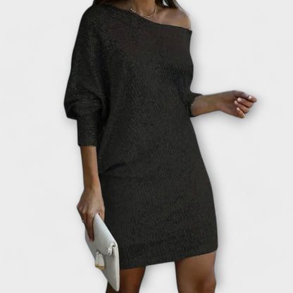 Sequin Party Dress with Contrast Details