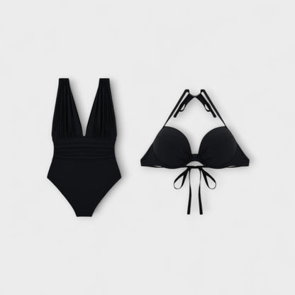 Miravo - Shaping Swimsuit with Deep V-Neck and Adjustable Straps