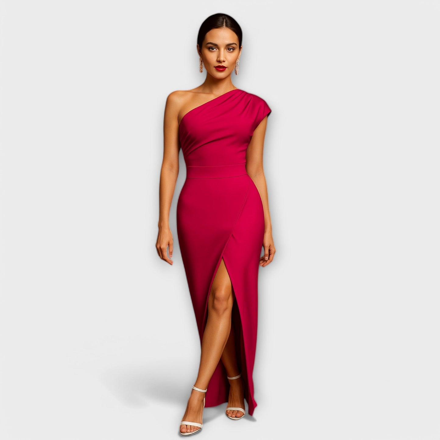 Chic Asymmetrical Evening Gown