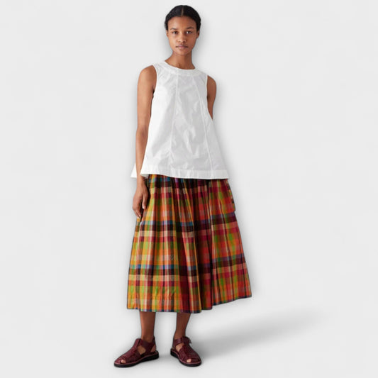 Emilia - Striped Pleated Skirt in Multiple Colors