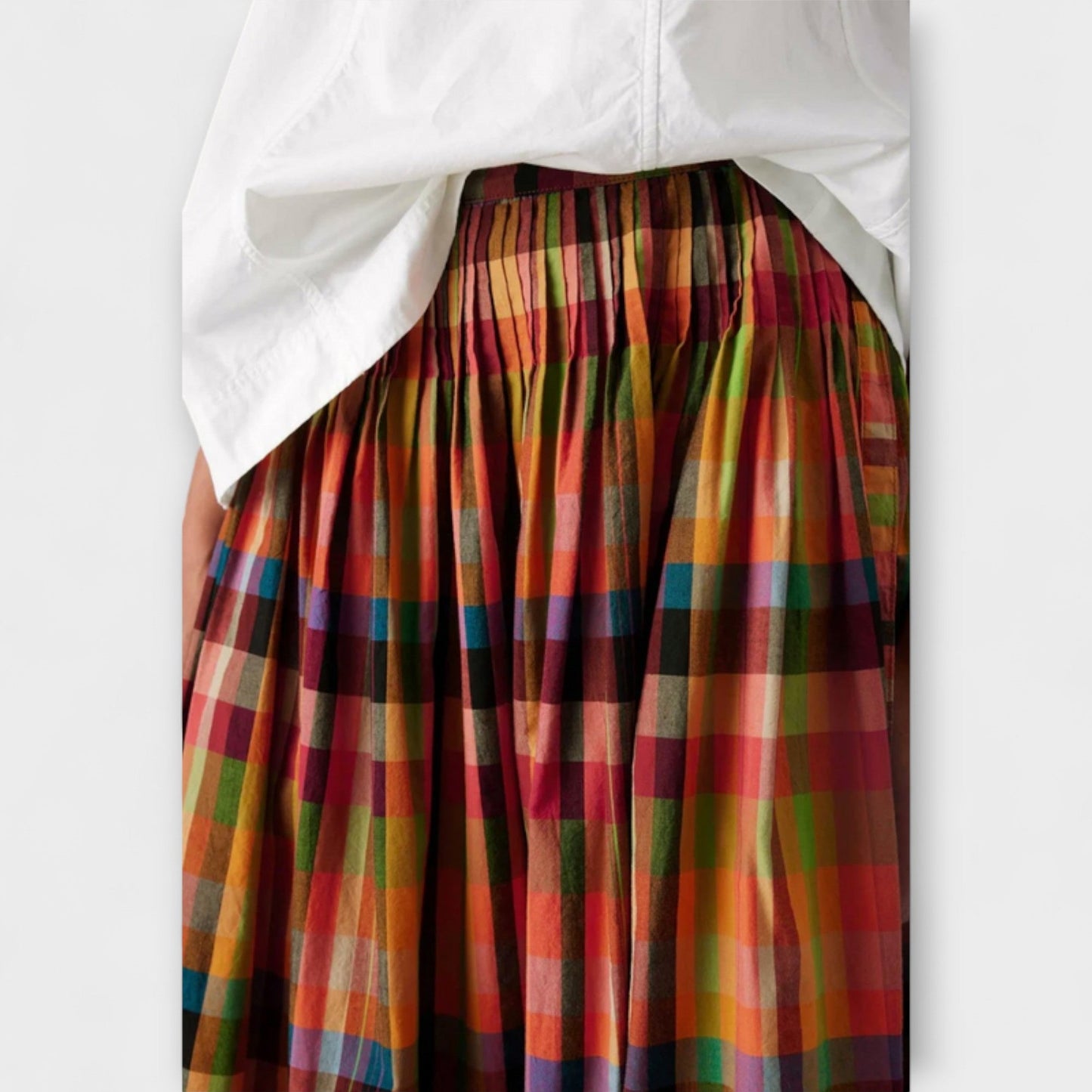 Emilia - Striped Pleated Skirt in Multiple Colors