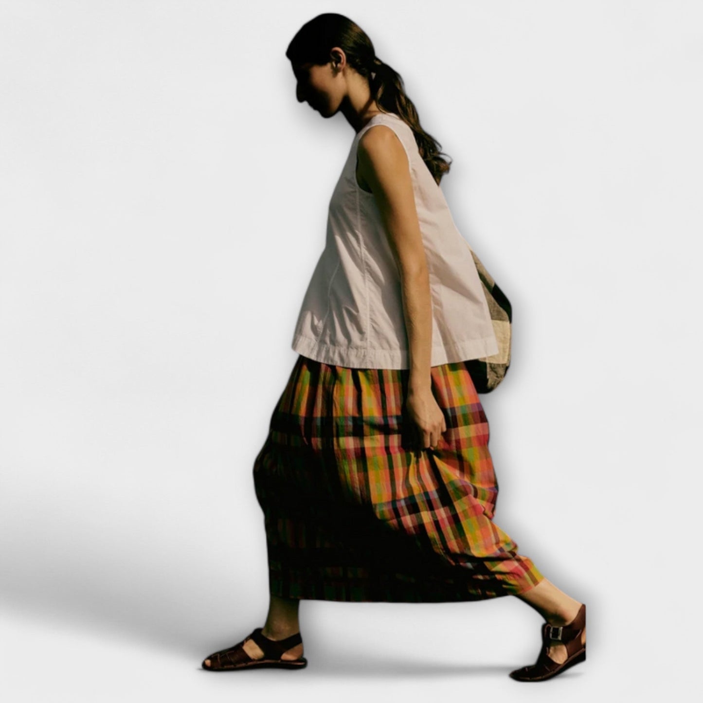 Emilia - Striped Pleated Skirt in Multiple Colors