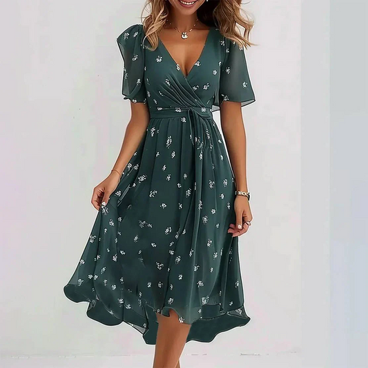 Annegret - Women's V-Neck Dress