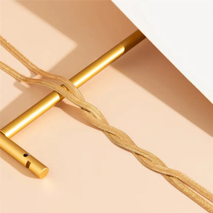 Stylish Long Necklace with Adjustable Snake Design