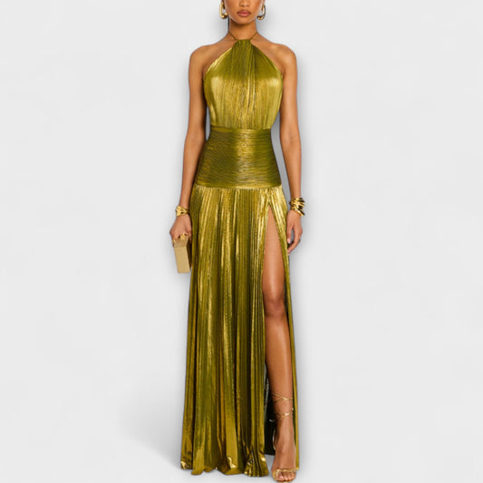 Emma - Halter Neck Dress with Open Back