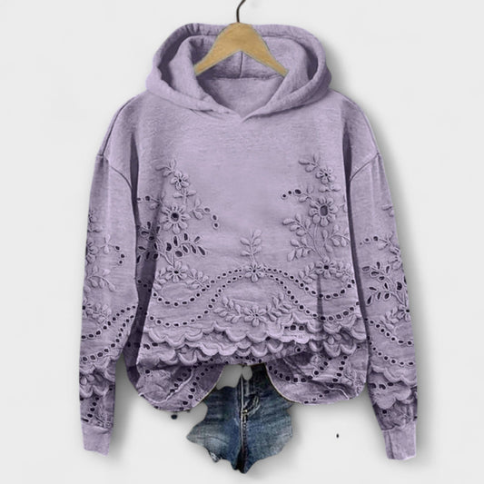 Grace - Vintage Floral Print Hoodie