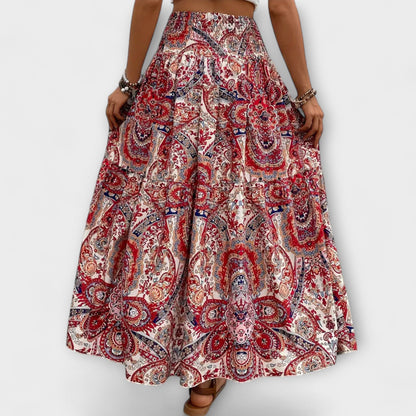 Patterned Flowy Skirt