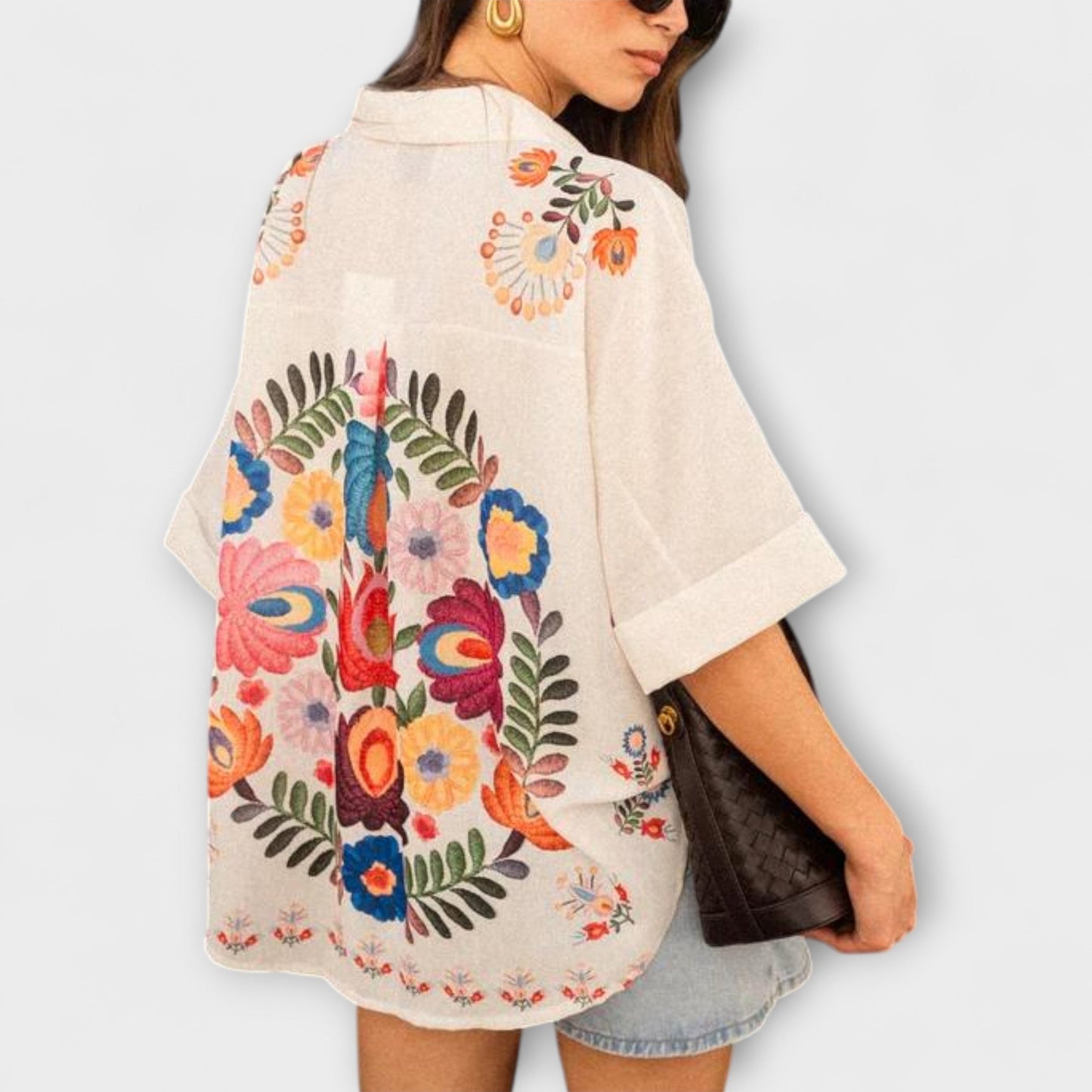 Ziva - Carla Short Sleeve Floral Print Shirt