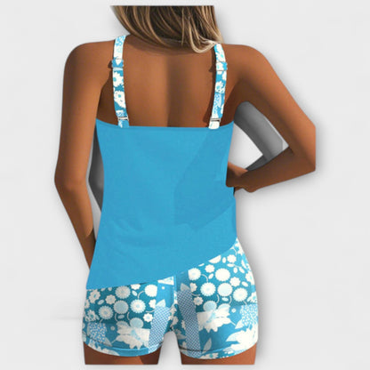 Lynne – Floral Print Two-Piece Swimsuit