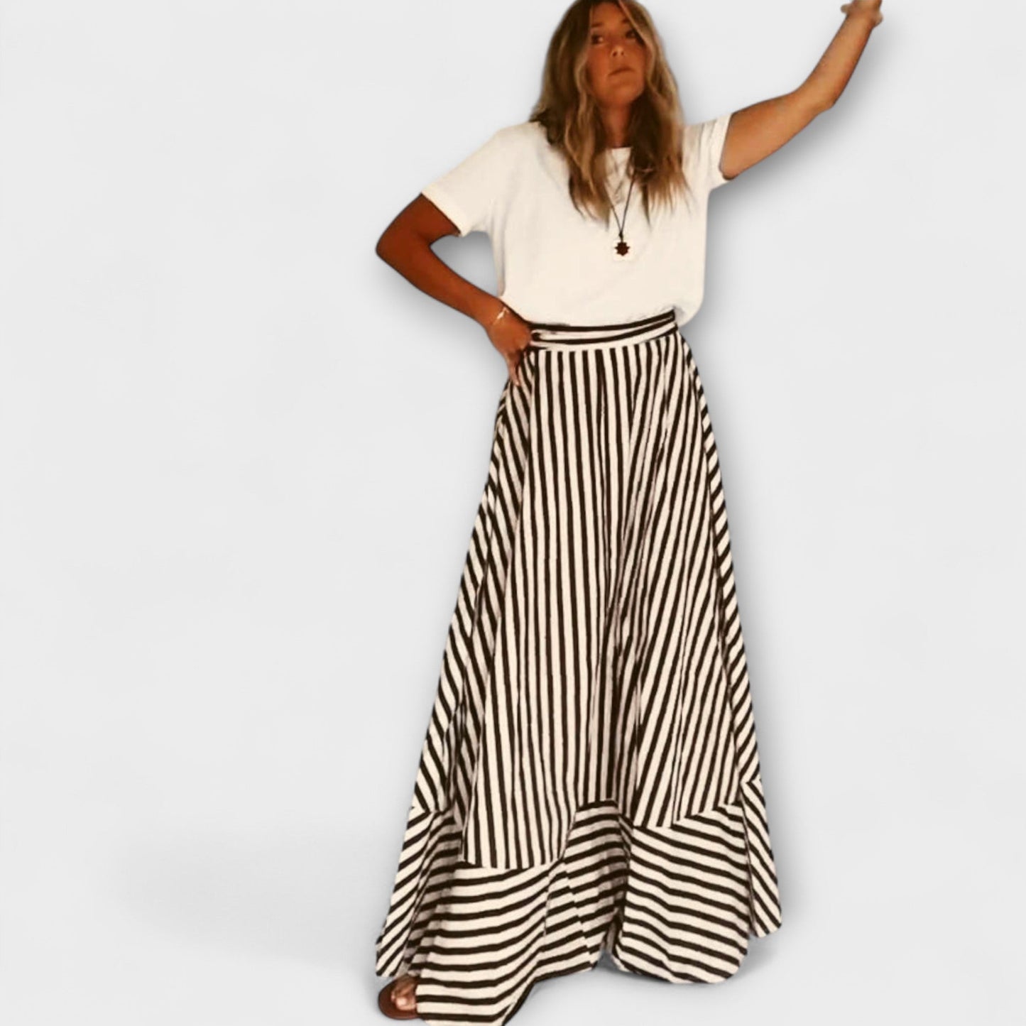 Nighttime Charm Ruffle Maxi Dress