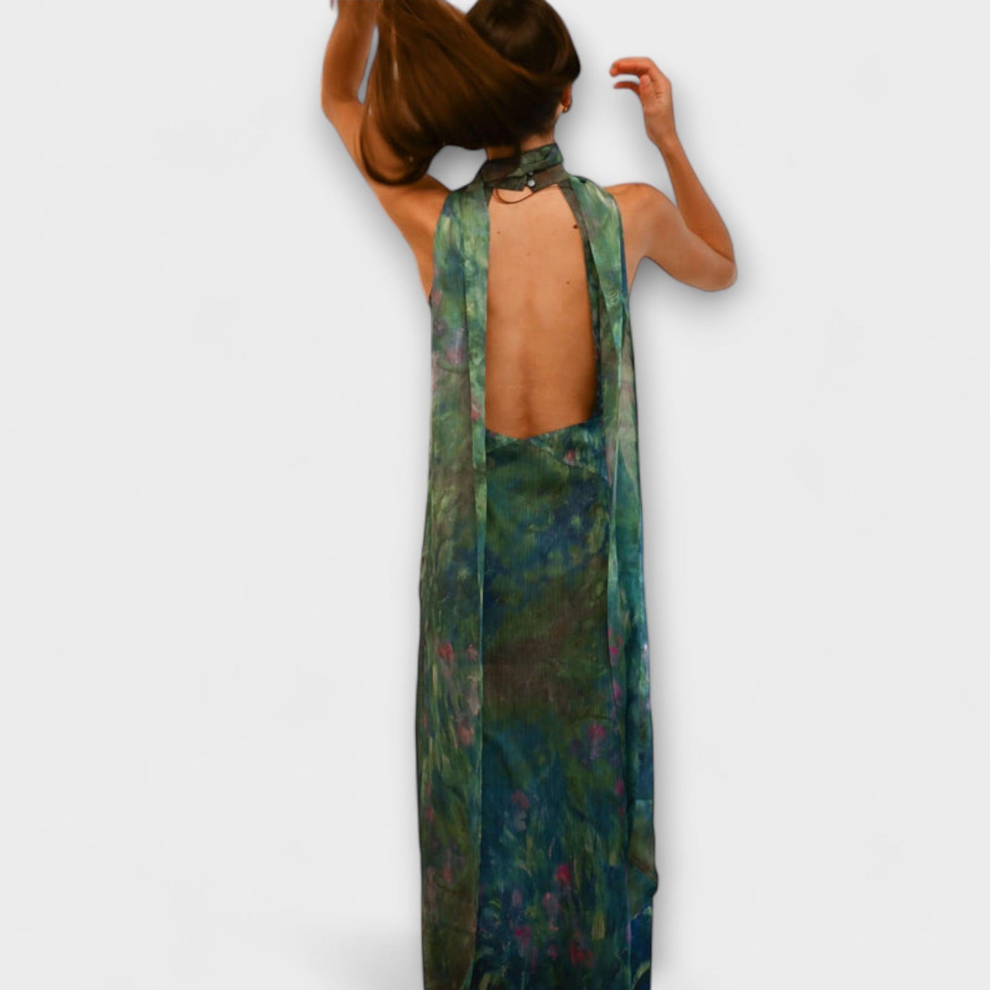 Maisie - Monet Iris Printed Maxi Dress