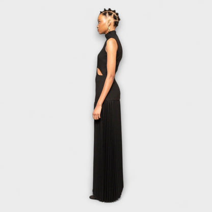 Kristen - Maxi Dress with Pleats and Cut-Outs