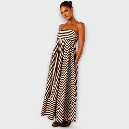 Nighttime Charm Ruffle Maxi Dress