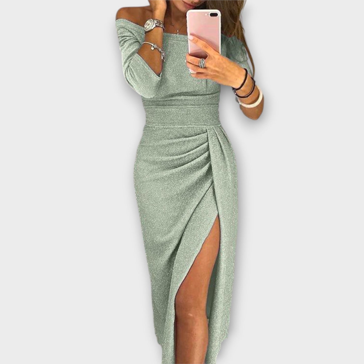 Lena - Stylish Off-Shoulder Dress