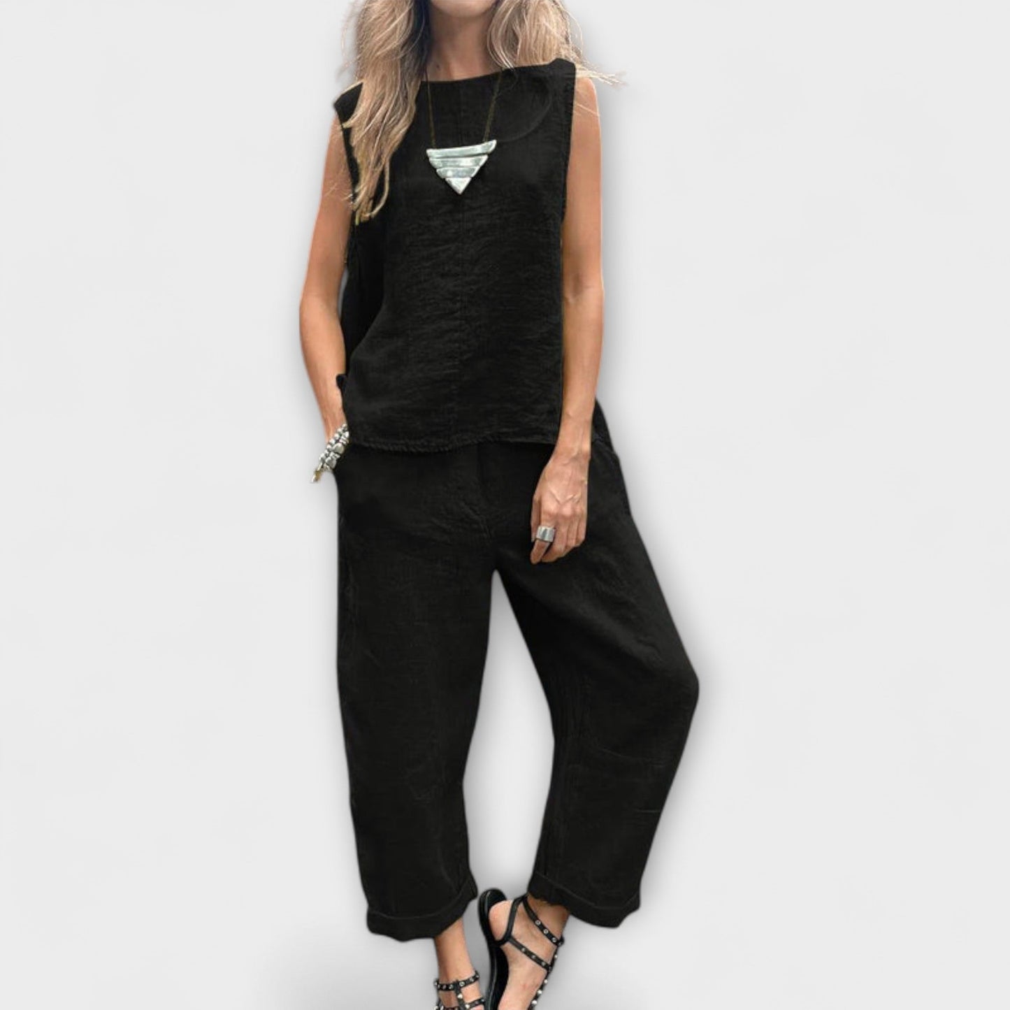 Jennifer - Casual Cotton-Linen Set